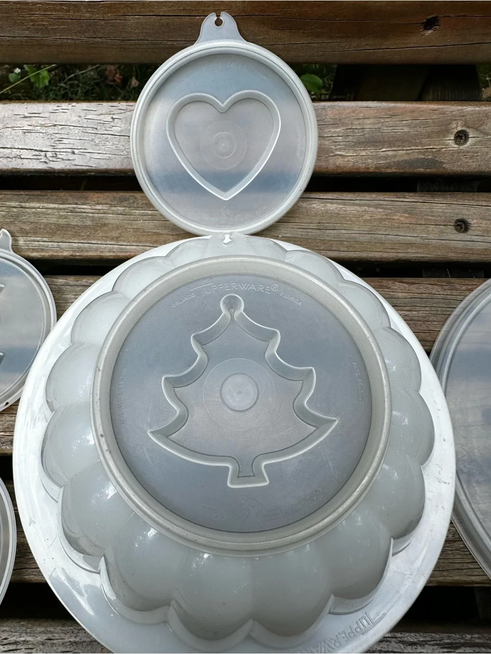Vintage Tupperware Interchangeable Holiday Jello Mold Set of 6 Pieces